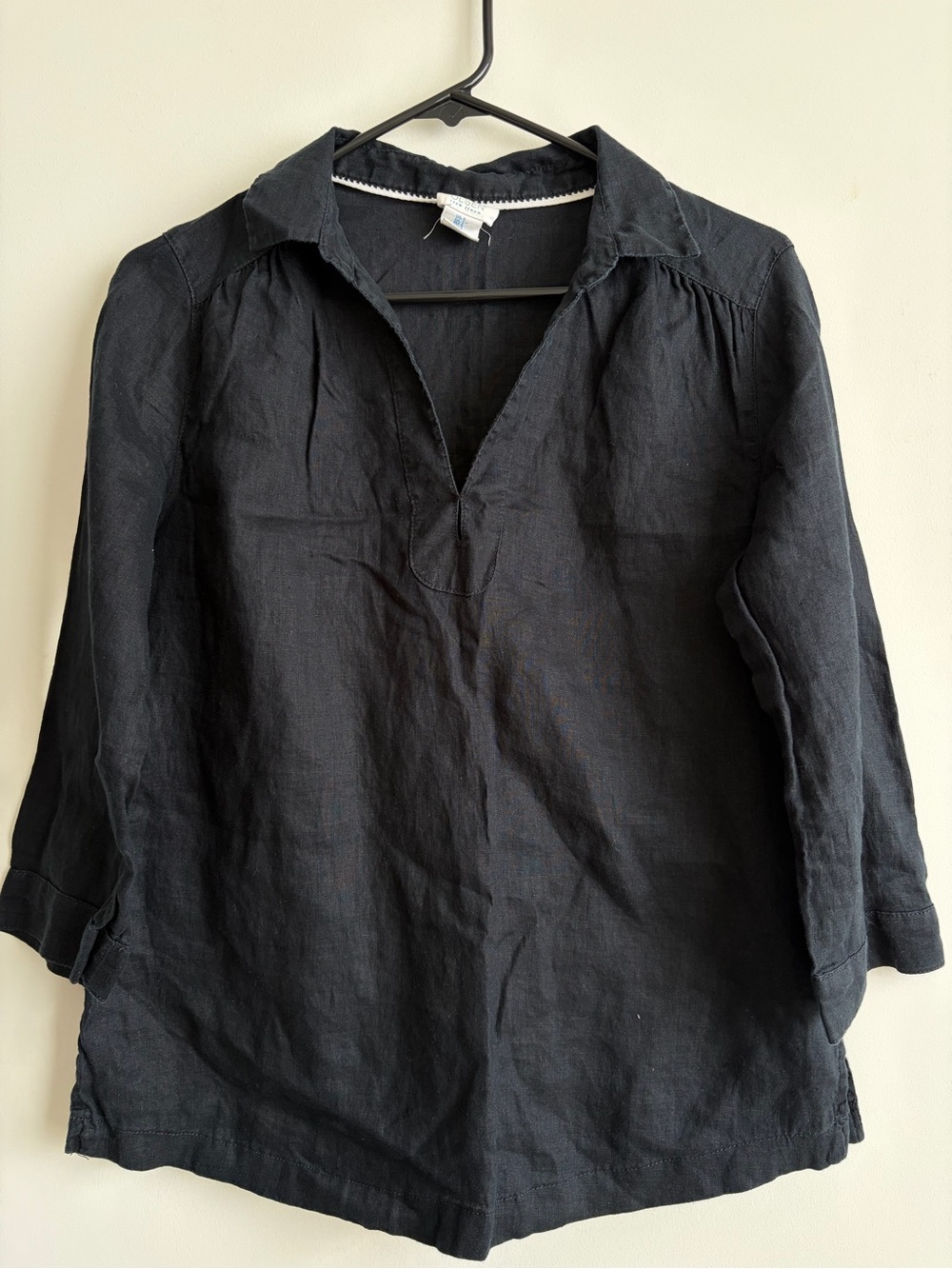 Sigrid Olsen Black Linen Top - S
